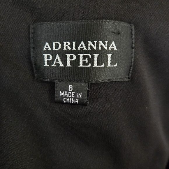 Adrianna Papell Black Layered Mini Dress Size 8 - Picture 7 of 7